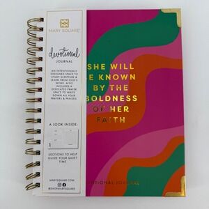 Mary Square Boldness of Her Faith Devotional Journal 7x9 Spiral Bound NEW